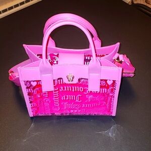 Juicy couture hot pink clear bag